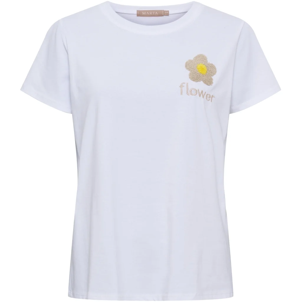 Marta du Chateau dam T-shirt MdcAvella 84275-Blomma - White/beige - Bild 2