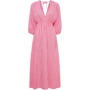 Marta du Chateau dam klänning MdcClario 84642 - Red/Baby Pink