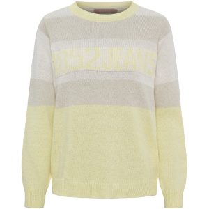 Marta du Chateau dam stickad tröja MdcBrielle KN8167 - Yellow/Beige