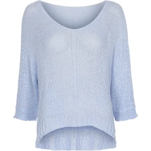 Marta du chateau dam stickad tröja 7010 - Light blue